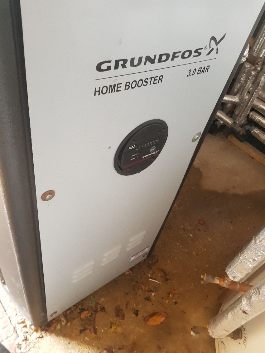 Existing Grundfos home-booster cabinet near Guildford