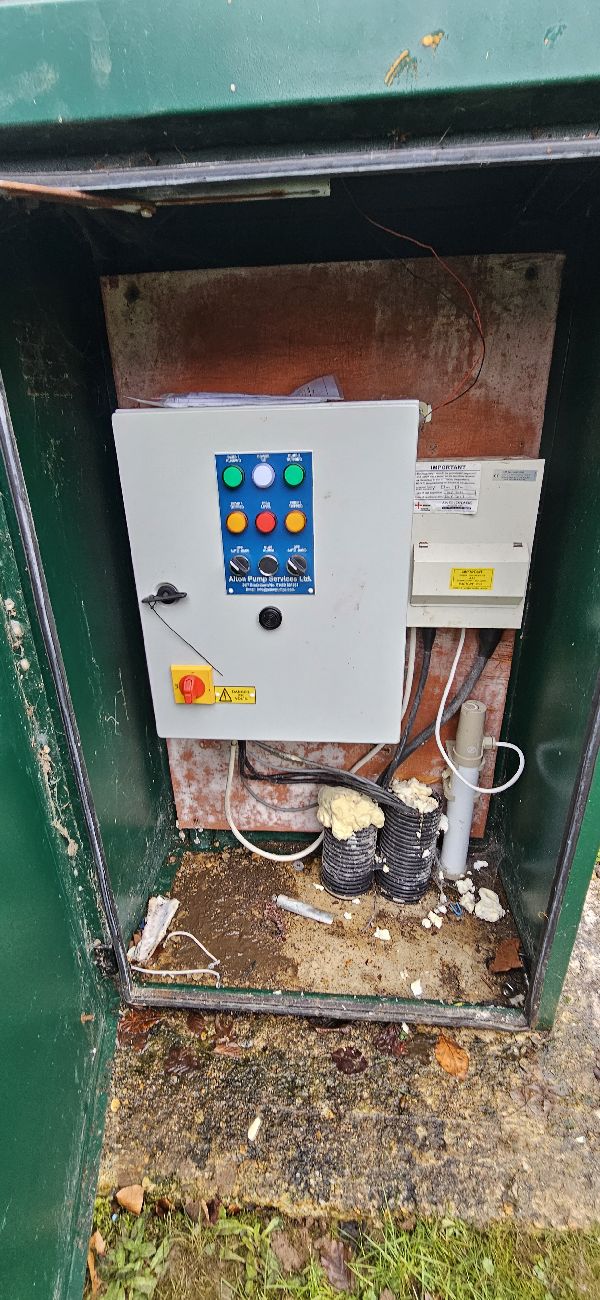 New twin-pump control panel installed at a Hampshire foul-water pump station