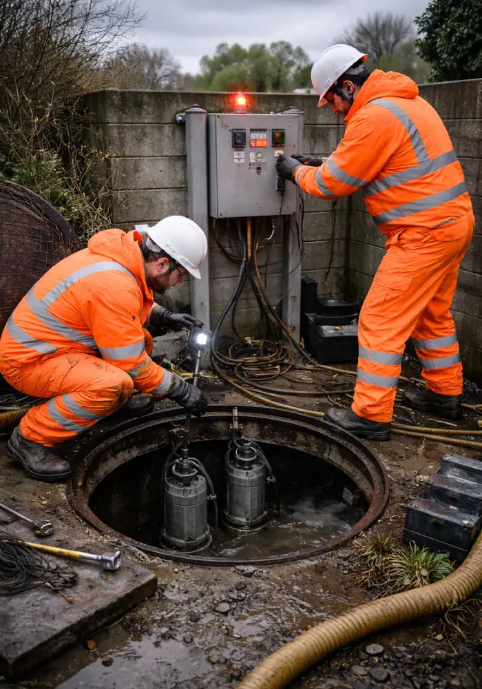 Sewage pump system inspection