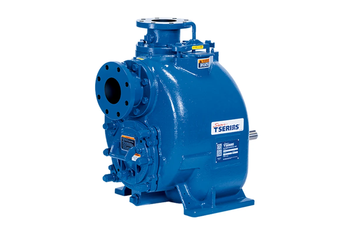 Self-priming centrifugal pump for domestic commercial and industrial duties